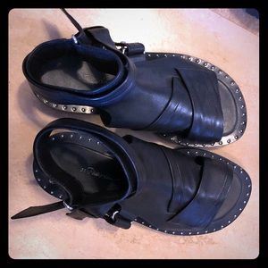 3.1 Phillip Lim Nagano Flat Sandals 38 black